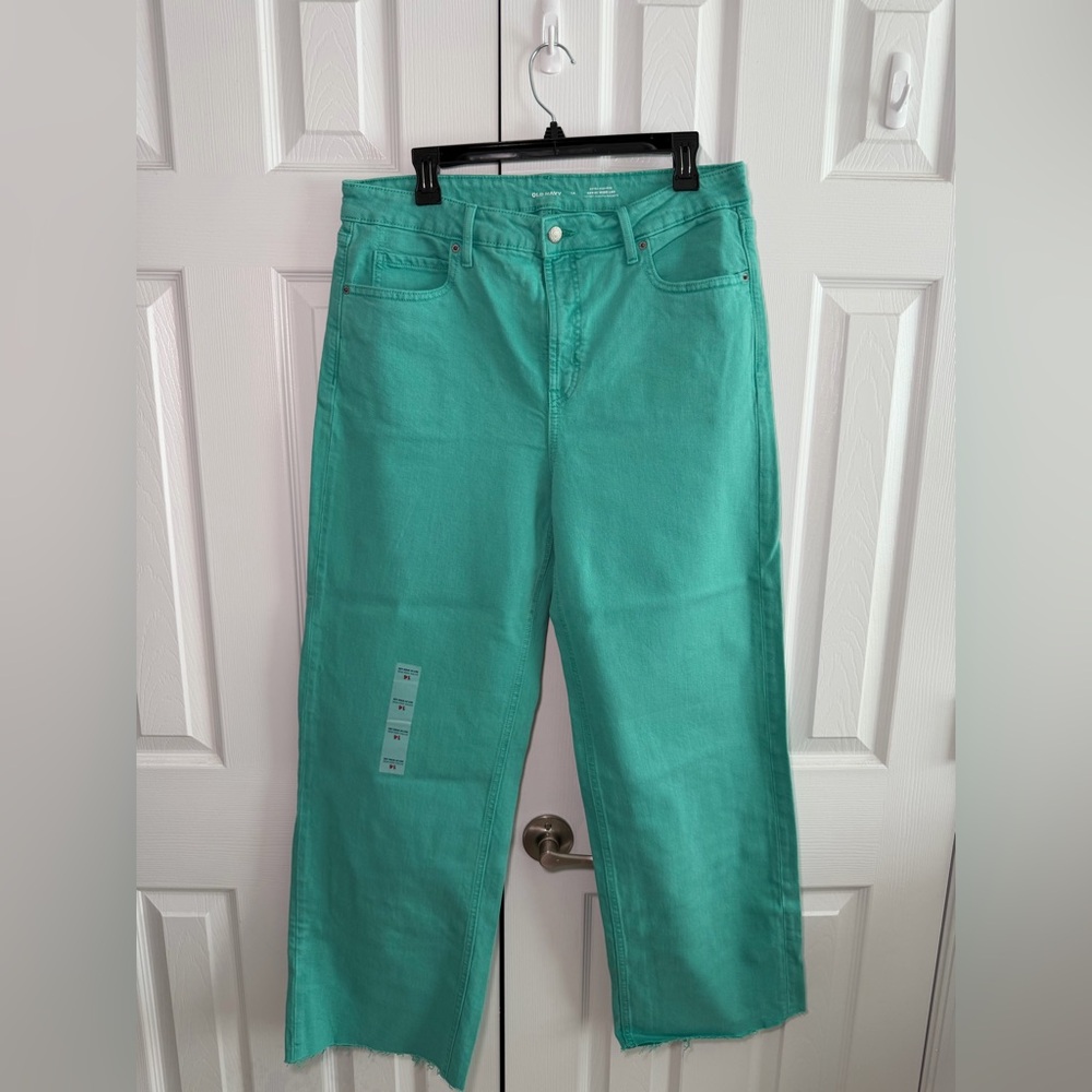 Old Navy Sky-Hi Wide Leg Jeans in Teal